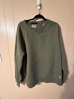 Carhartt Olive Green Crewneck Sweatshirt - Classic Women's Pullover
